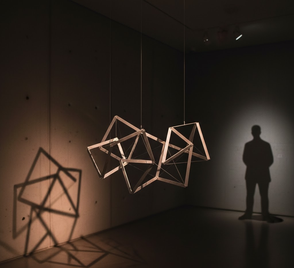 Suspended kinetic sculpture